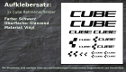 Lasercut Cube Decals - Schwarz Fahrradrahmenaufkleber Framesticker